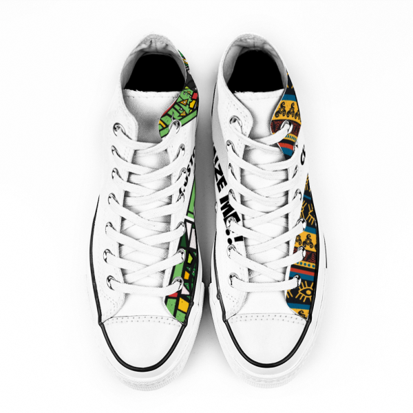 Custom Shoes Unisex High Top Canvas Shoes - Image 5